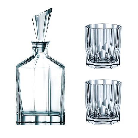 Nachtmann Aspen Whisky Glass And Decanter Set 3pce